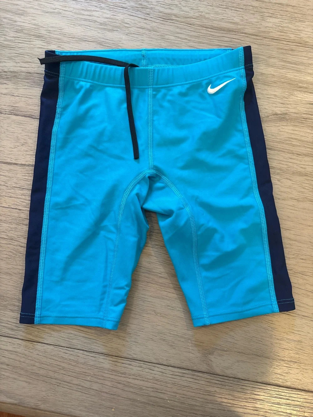 Nike Blue Athletic Swim Jammer with Navy Trim